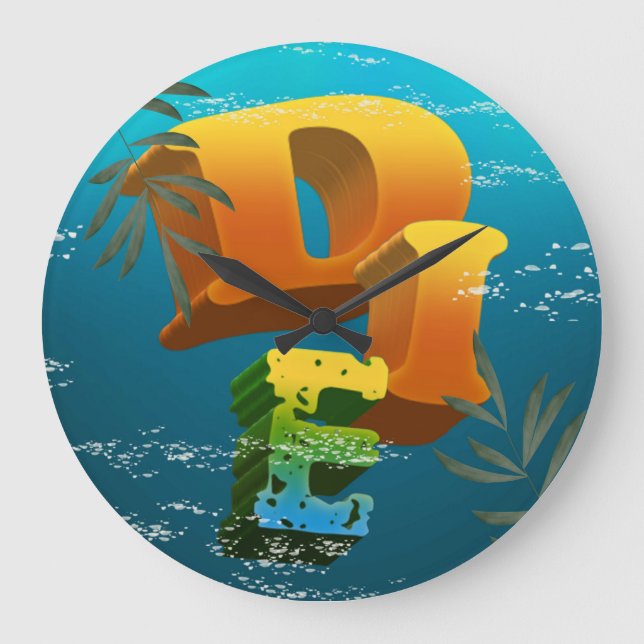 Reloj de pared con logo de la tienda DesignInEvery (Anverso)