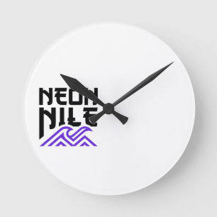 Reloj de pared con logo de NEON NILE Wave
