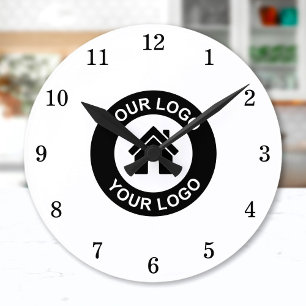 Reloj de pared con logotipo comercial de marca per