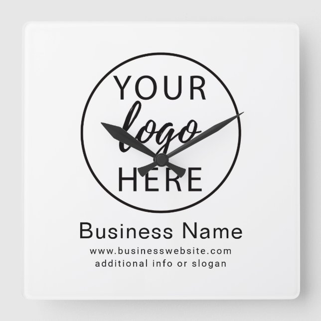 Reloj de pared con logotipo comercial personalizad (Anverso)
