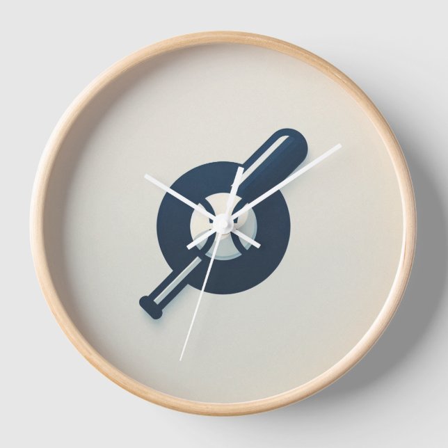Reloj de pared con logotipo de béisbol (Anverso)