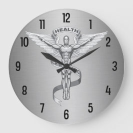 Reloj de pared con logotipo de emblema quiroprácti