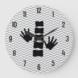 Reloj de pared con logotipo de prótesis y manos qu