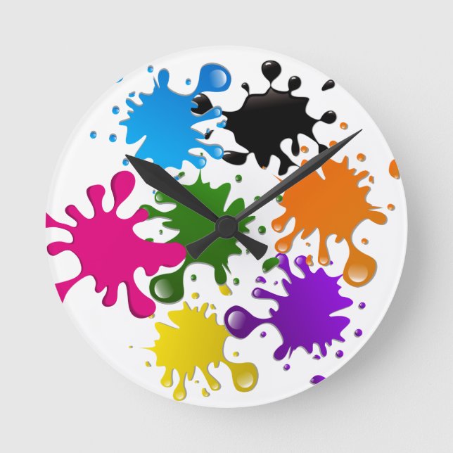 reloj de pared con manchas de pintura (Anverso)