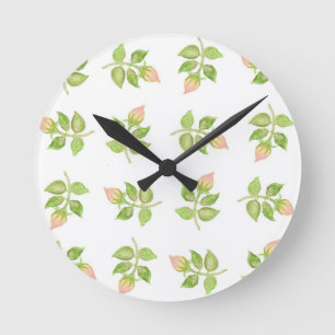 Reloj de pared con motivos rosebud de bonito