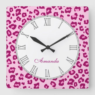 Reloj de pared con nombre de pinky con huella anim