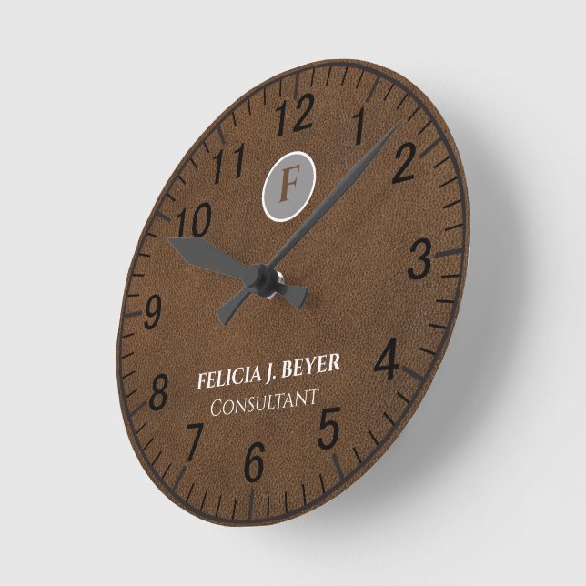 Reloj de pared con nombre personalizado Decoración (Ángulo)