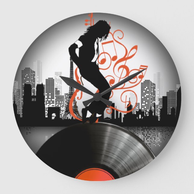 Reloj de pared con nueva York y laTorre Eiffel (Anverso)