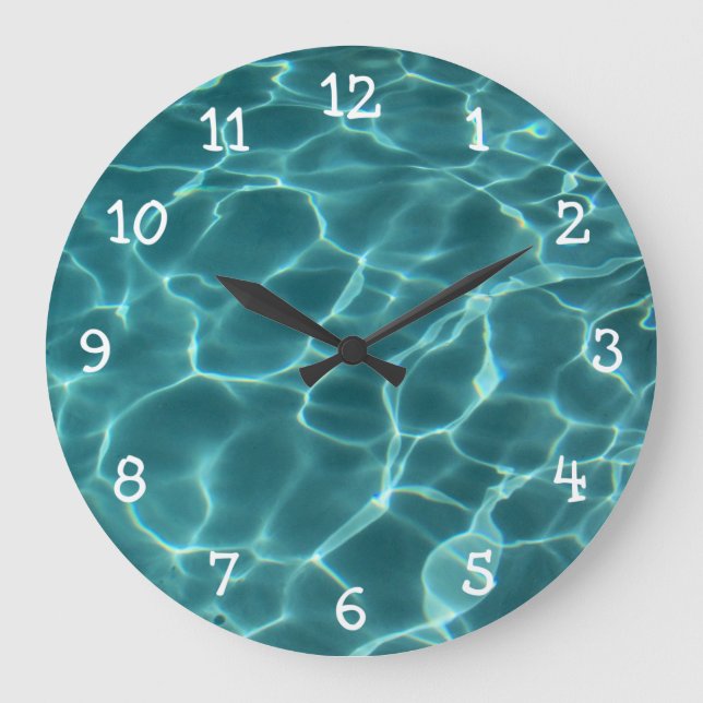 Reloj de pared con números blancos y foto (Anverso)