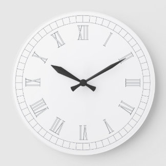 Reloj de pared con números romanos atemporal