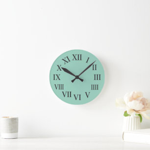 Reloj de pared con números romanos personalizable