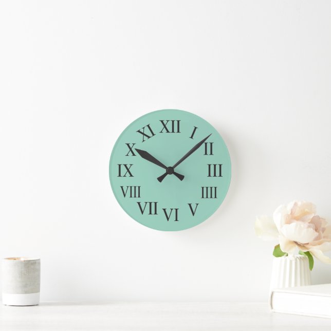 Reloj de pared con números romanos personalizable (Hogar)