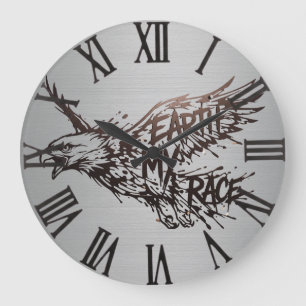 Reloj de pared con números romanos Vintage Eagle
