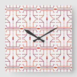 Reloj de pared con patrón abstracto de jeroglífico