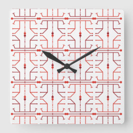 Reloj de pared con patrón abstracto de jeroglífico