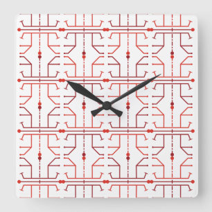 Reloj de pared con patrón abstracto de jeroglífico