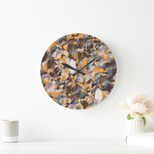 Reloj de pared con patrón de mandala de mecánica c