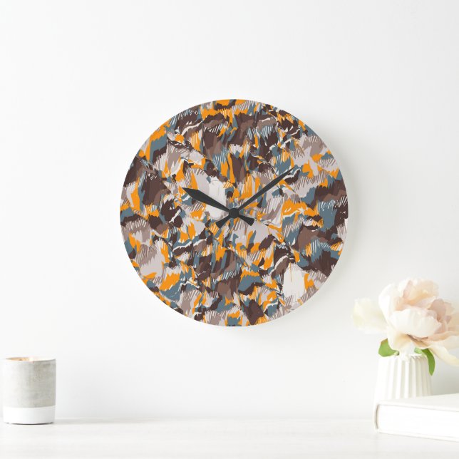Reloj de pared con patrón de mandala de mecánica c (Hogar)