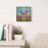 Reloj de pared con patrón de mandala sagrado geomé
