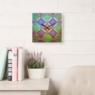 Reloj de pared con patrón de mandala sagrado geomé