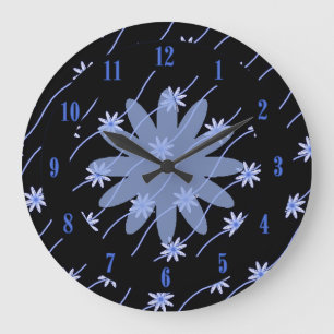Reloj de pared con patrón floral de cadena de marg