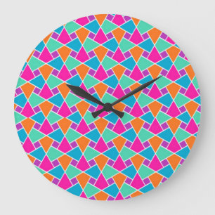 Reloj de pared con patrón islámico de colores bril