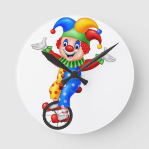 reloj de pared con payaso