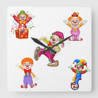 reloj de pared con payasos