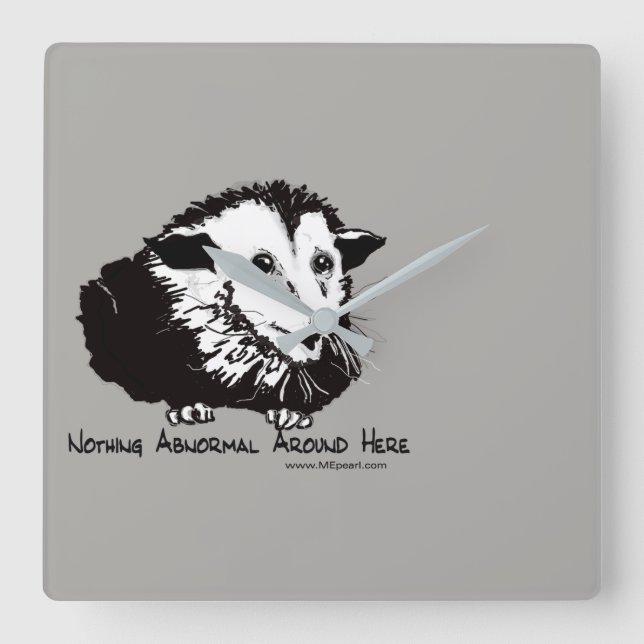 Reloj de pared con possum (Anverso)