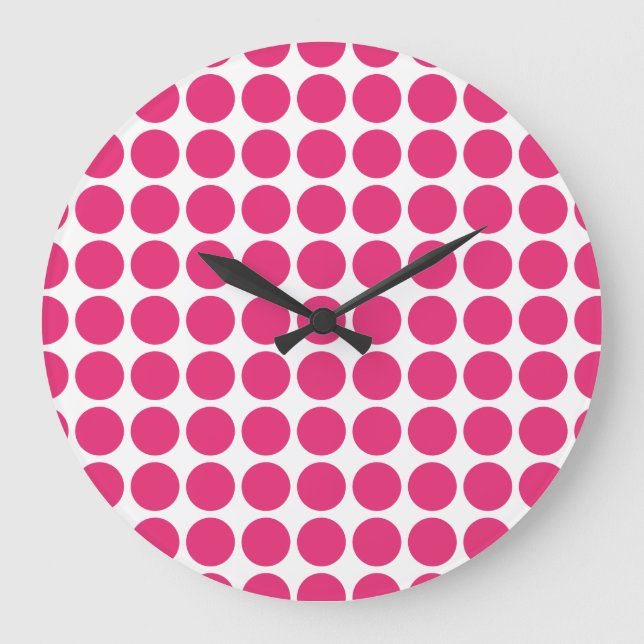 Reloj de pared con puntos de polka mini (Anverso)