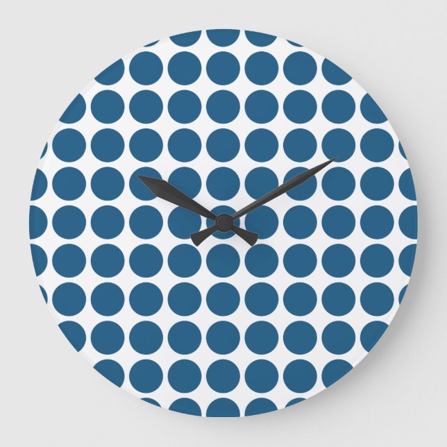 Reloj de pared con puntos de polka mini (Anverso)