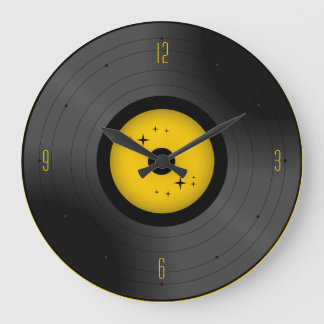 Reloj de pared con registro de vinilo retro (cualq