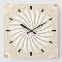 Reloj de pared con remolino de crema beige