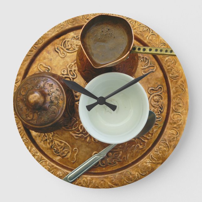 Reloj de pared con set de café de Bosnia (Anverso)