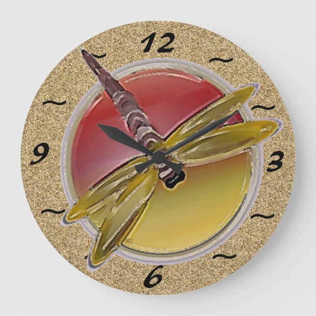 Reloj de pared con símbolo de la libélula (Anverso)