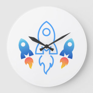 Reloj de pared con tema espacial
