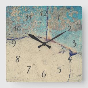 Reloj de pared con textura de piedra abstracta mod