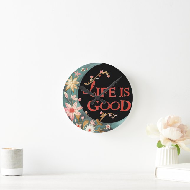 Reloj de pared con vida es buen texto. (Hogar)