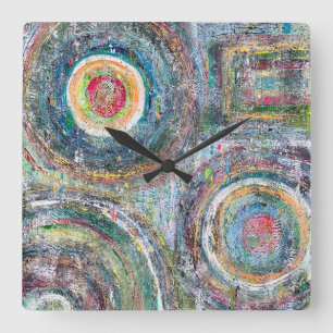 Reloj de pared conducido verde azulado