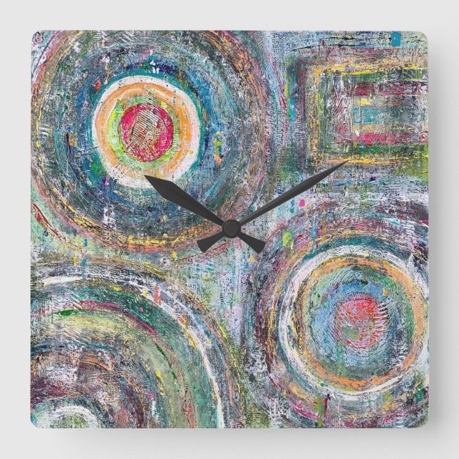 Reloj de pared conducido verde azulado (Anverso)
