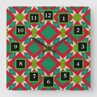 Reloj de pared confinado rojo de la mezcla de los