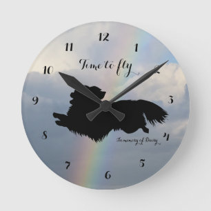Reloj de pared conmemorativo de Chihuahua de pelo