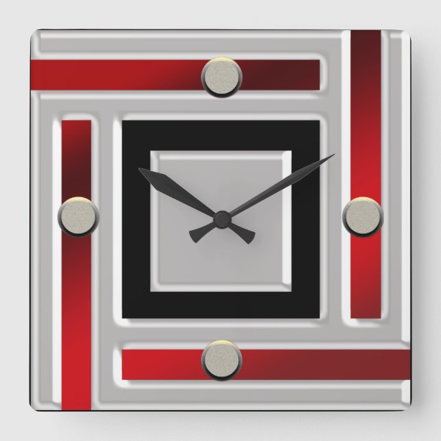 Reloj de pared contemporáneo ultra moderno (Anverso)
