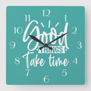 Reloj de Pared Cosas Buenas Toman Tiempo