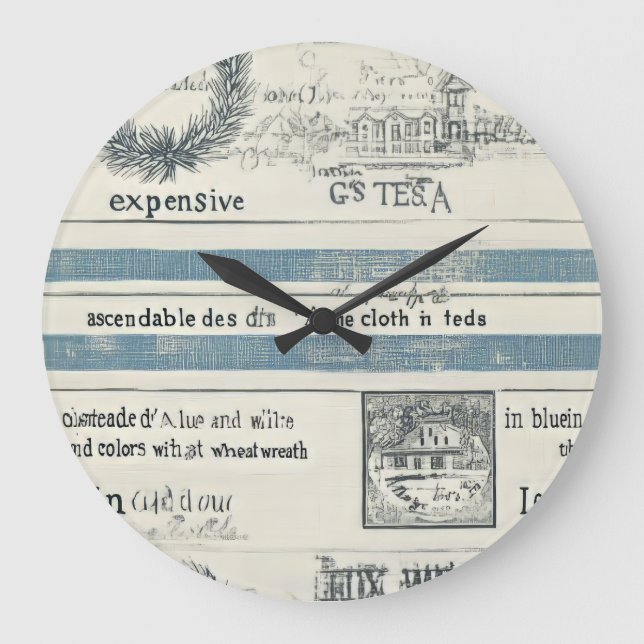 Reloj de pared costera con detalles náuticos (Anverso)