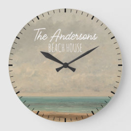 Reloj de pared costera personalizado de Beach Hous