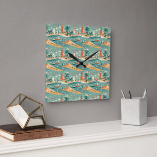 Reloj de pared costera retro