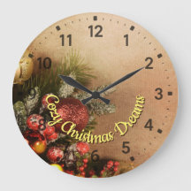 Reloj de pared Cozy Christmas Dreams | Pared de va