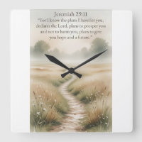 Reloj de Pared Cristiano Biblia Jeremías 29:11