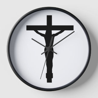 Reloj de pared cristiano - Diseño crucifijo